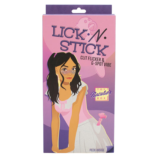 Natalie's Toy Box Lick N' Stick Clit Flicker & G-Spot Vibrator