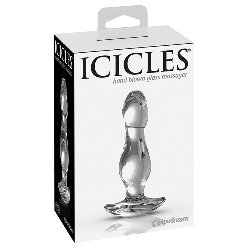 Icicles-No-72-Hand-Blown-Glass-Massager-Plug-With-Base-Clear