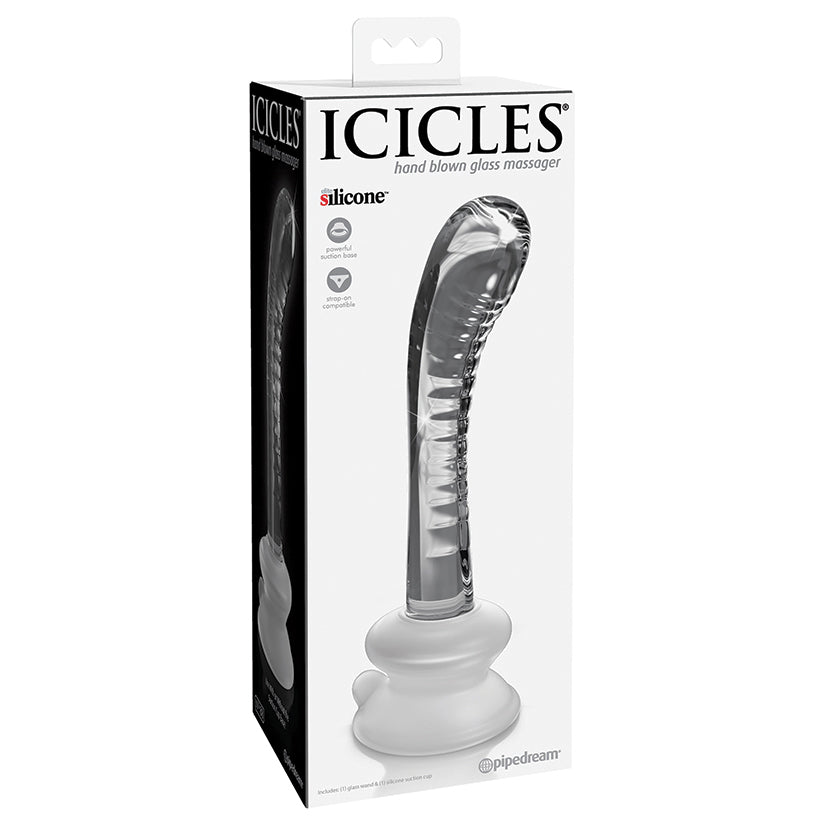 Icicles-No-88-Hand-Blown-Glass-Massager-Clear