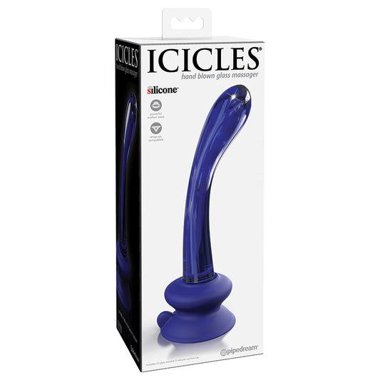 Icicles-No-89-Hand-Blown-Glass-Massager-Blue