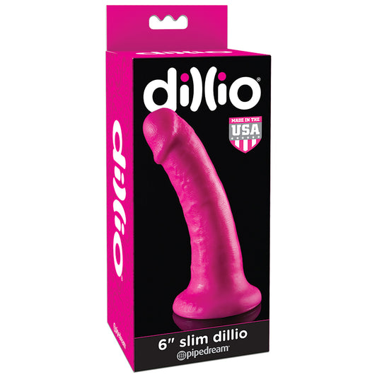 Dillio-6-Slim-Dildo-Pink