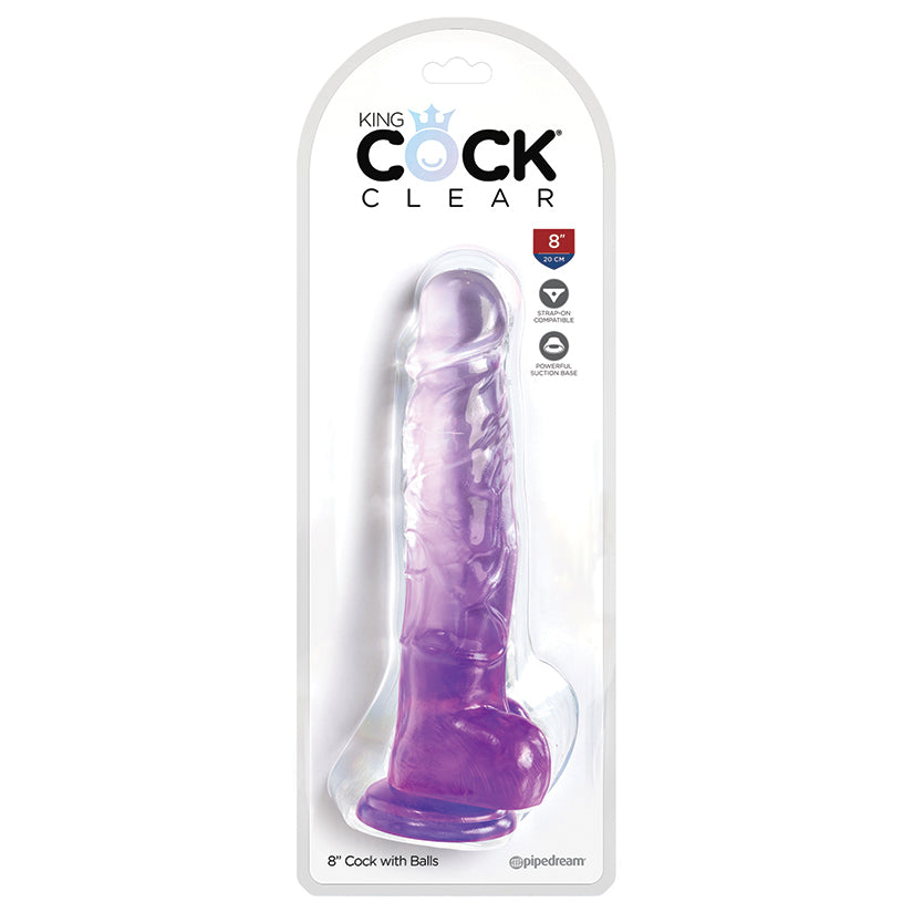 King-Cock-Clear-8-Cock-with-Balls-Purple