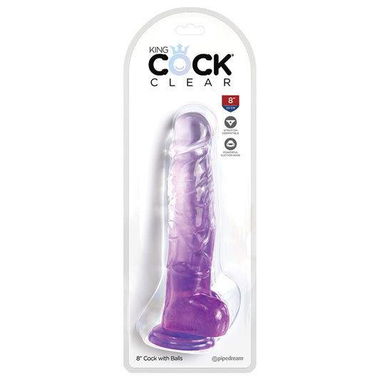 King-Cock-Clear-8-Cock-with-Balls-Purple