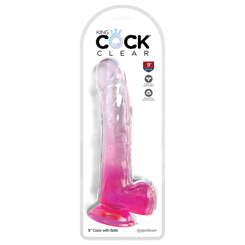 King-Cock-Clear-9-Cock-with-Balls-Pink