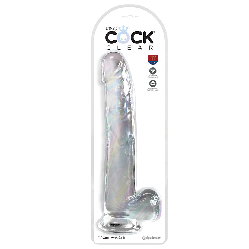 King-Cock-Clear-11-Cock-with-Balls-Clear