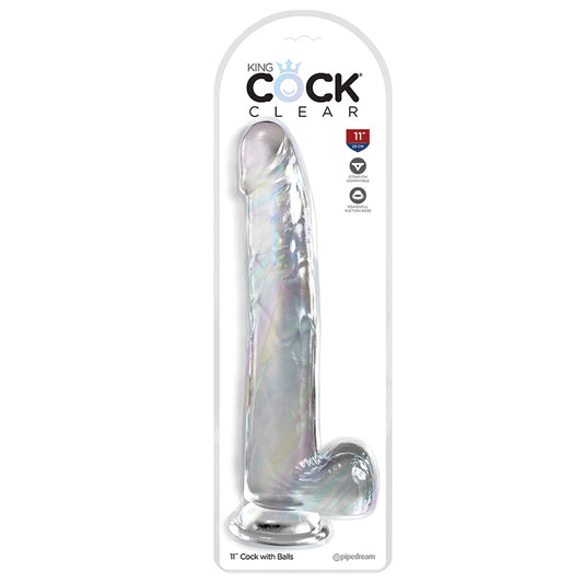 King-Cock-Clear-11-Cock-with-Balls-Clear