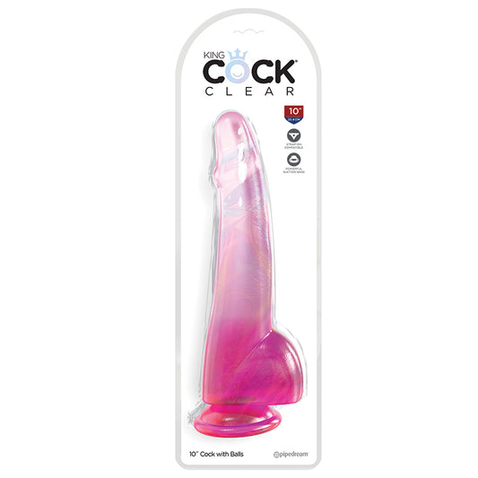 King-Cock-Clear-10-Cock-with-Balls-Pink