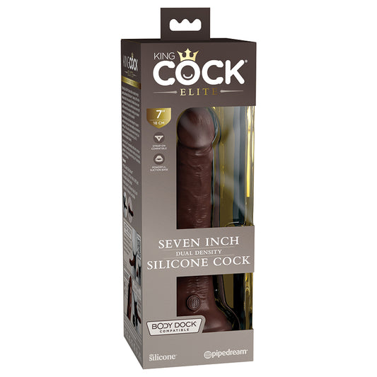 King-Cock-Elite-7-Silicone-Dual-Density-Cock-Brown