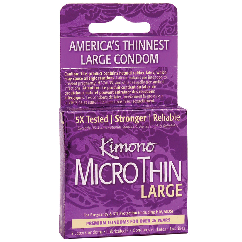 Kimono MicroThin Large Condoms (3 Pack)