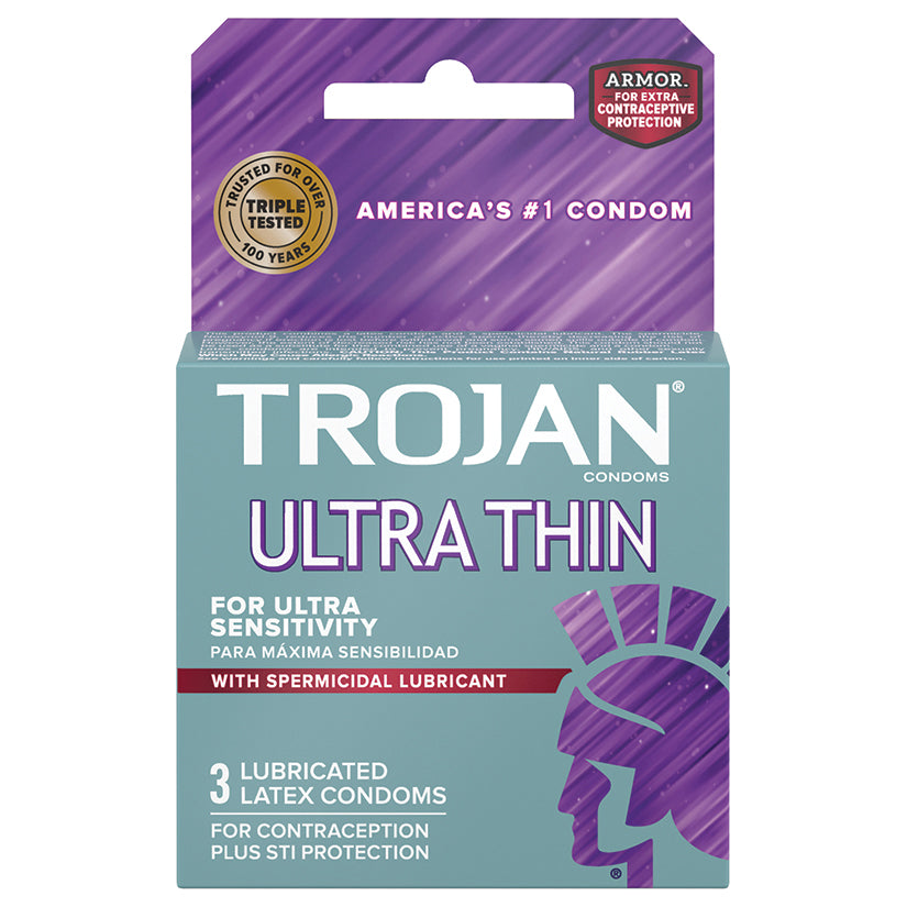 Trojan Ultra Thin Armor Spermicidal Condoms (3 Pack)