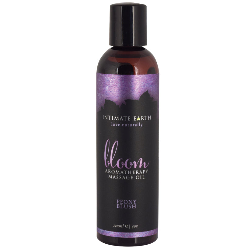 Intimate Earth Bloom Aromatherapy Massage Oil - Peony Blush 4oz