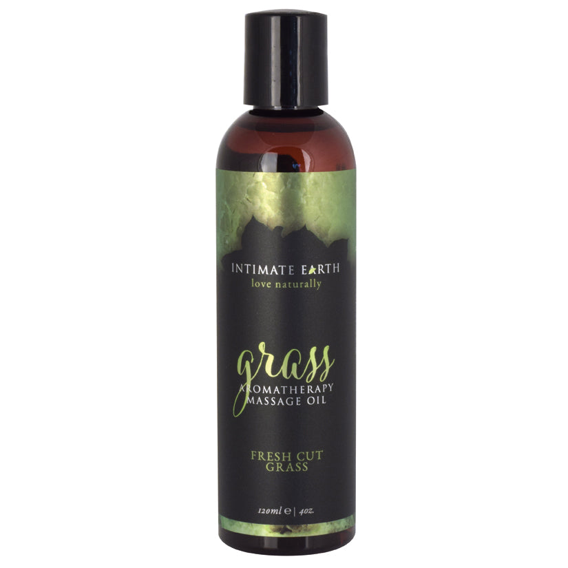 Intimate Earth Grass Aromatherapy Massage Oil - Fresh Cut Grass 4oz