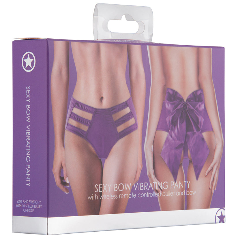 Ouch! Sexy Bow Vibrating Panty - Purple O/S