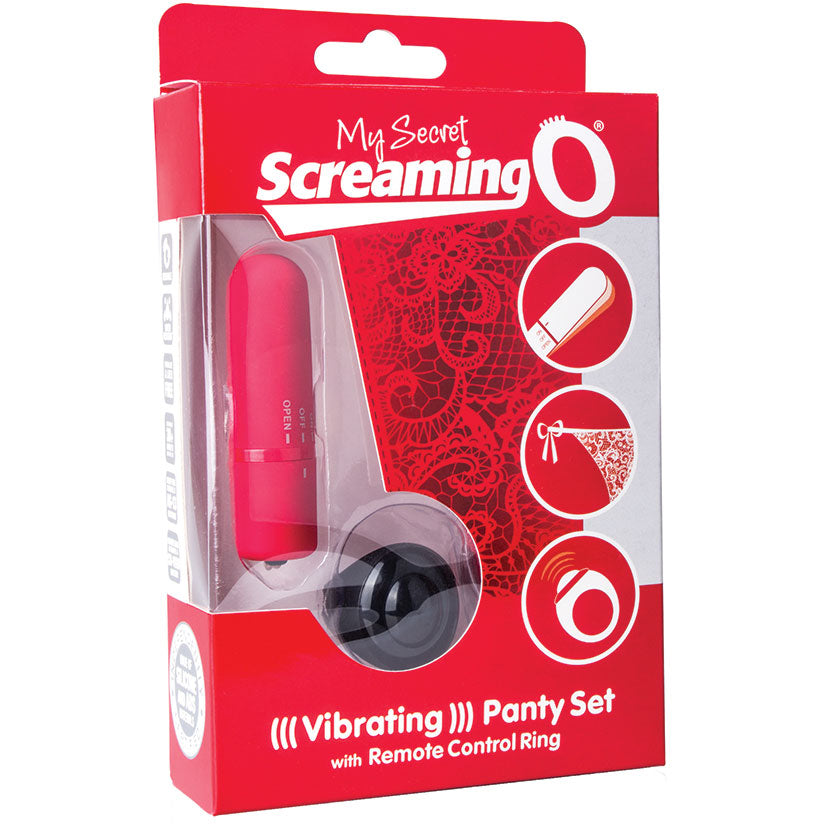 Screaming O My Secret Remote Vibrating Panties - Red