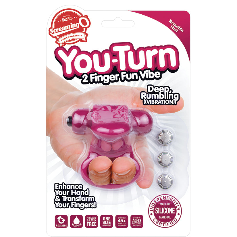 Screaming O You-Turn 2 Finger Fun Vibe - Merlot