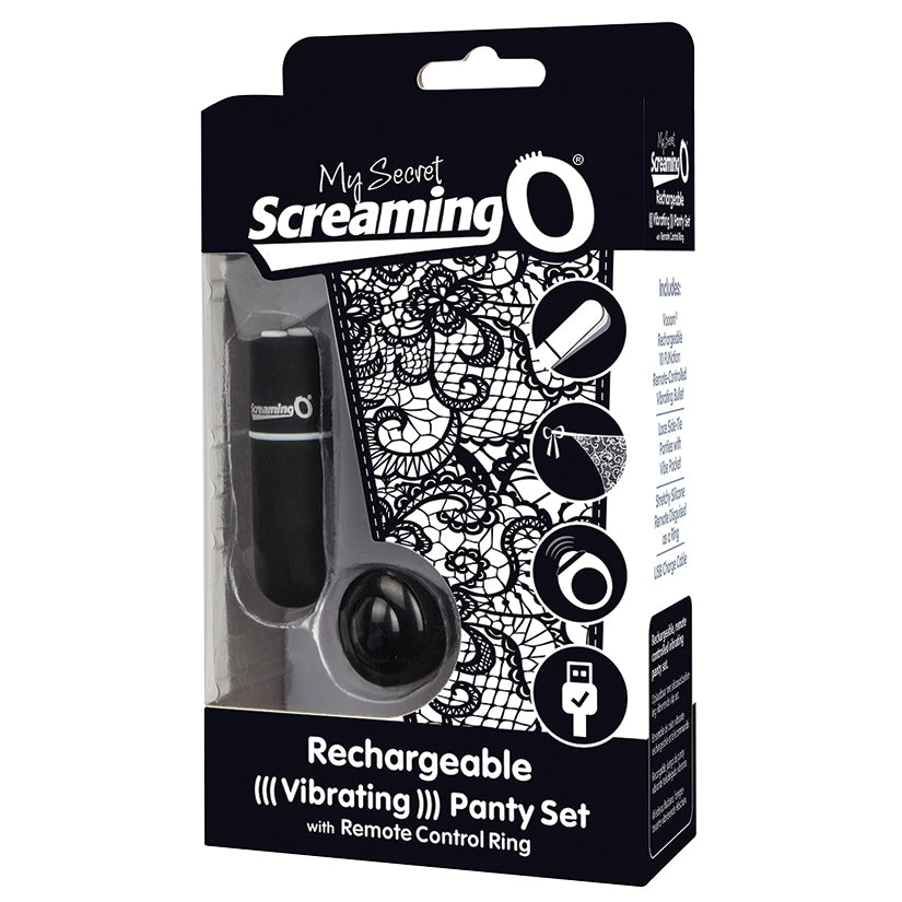 Screaming O My Secret Rechargeable Remote Vibrating Panties - Black