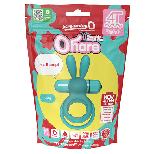 Screaming O 4T Tickle & Tease Ohare Vibrating Ring - Kiwi