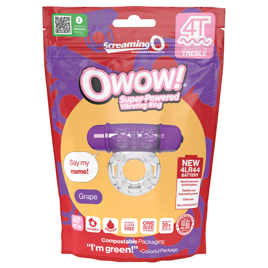 Screaming O 4T Tickle & Tease OWow Vibrating Ring - Grape