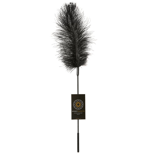 Sportsheets-Ostrich-Feather-Tickler-Black