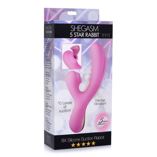 Shegasm 8X Silicone Suction Rabbit - Pink