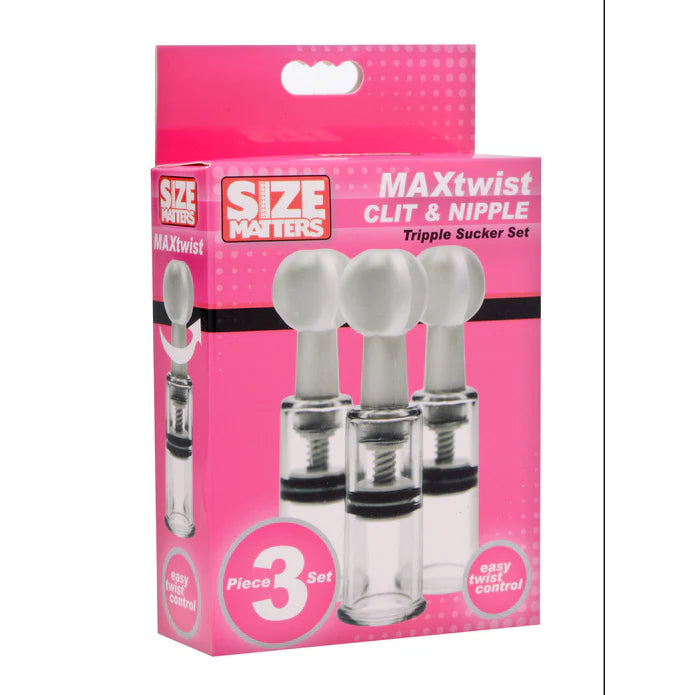 Size Matters Max Twist Clit and Nipple Triple Sucker Set