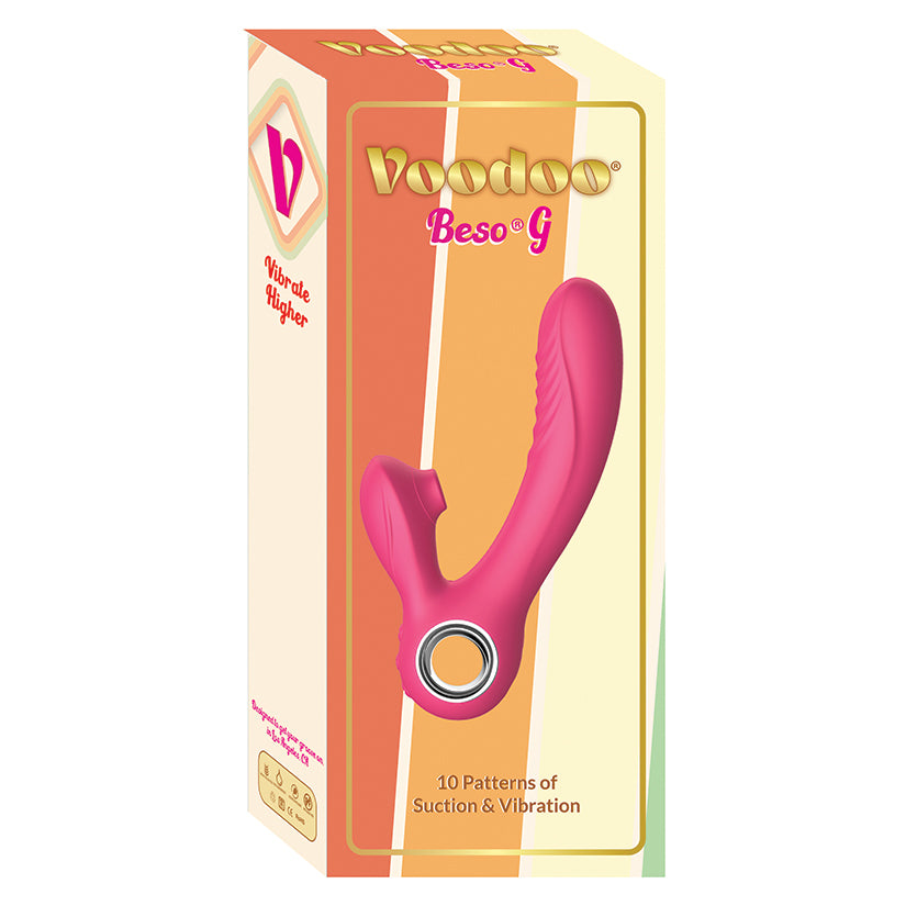 Voodoo Beso G Air Pulse Suction Vibrator - Pink