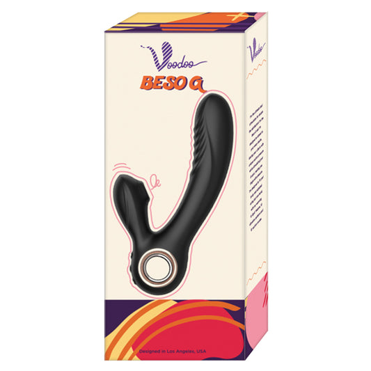 Voodoo Beso G Air Pulse Suction Vibrator - Black