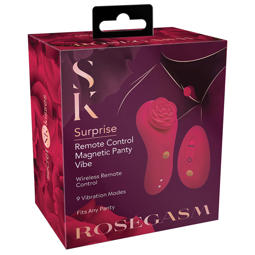 Secret Kisses Rosegasm Surprise Remote Control Magnetic Panty Vibe