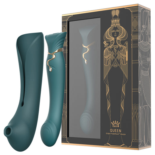 Zalo-Legend-Queen-Set-G-spot-PulseWave-Vibrator-with-Suction-Sleeve-Jewel-Green