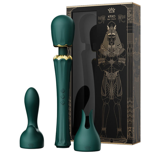 Zalo-Legend-Kyro-Wand-Massager-Turquoise-Green